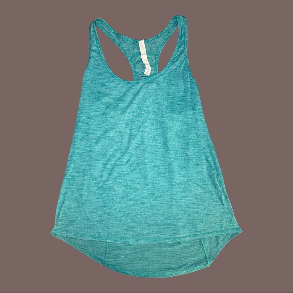 Lululemon Teal Racerback Tank Top Sz 6